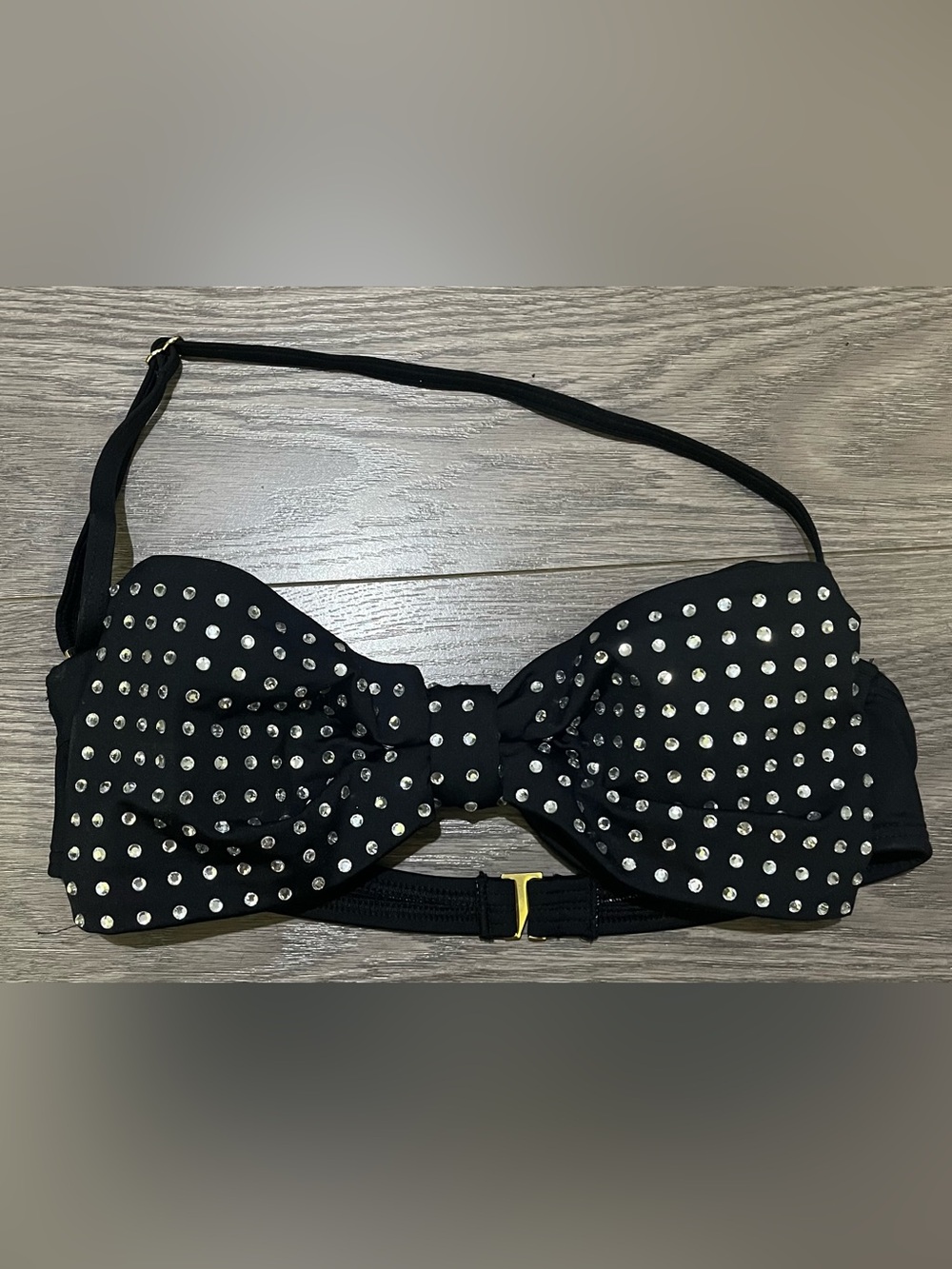 Kate Spade Black Rhinestone Bow Top